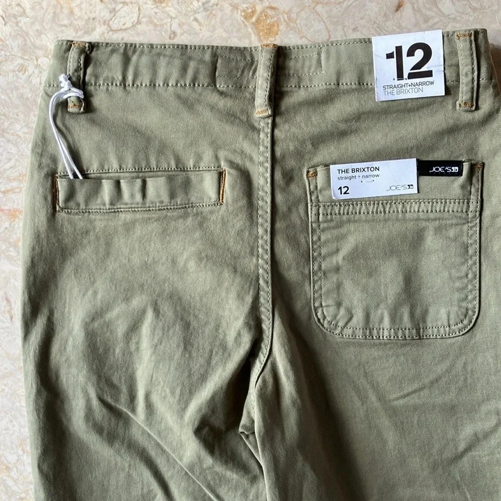 NWT Joe's Jeans Boy's Olive Green Brixton Straight and Narrow Pants
